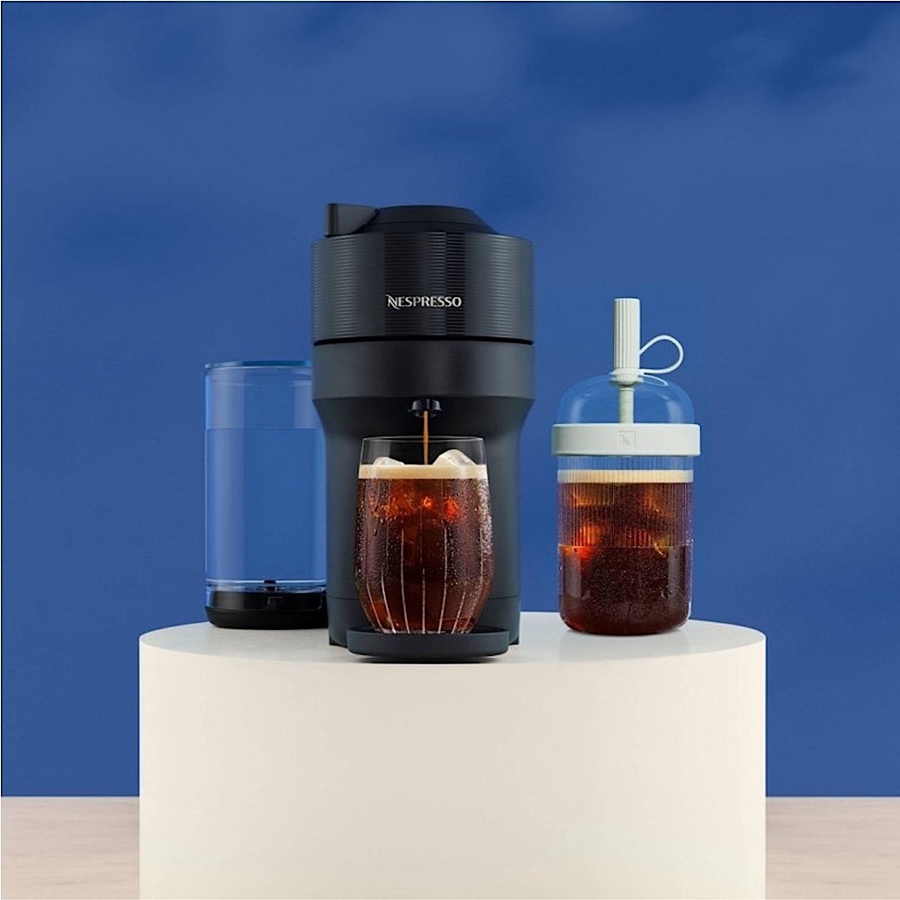 Nespresso Virtuo Pop+ Coffee and Espresso Machine + Coffee Tumbler by DeLonghi
